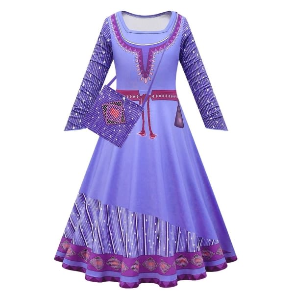 WISH Asha Princess Dress Cosplay kostym, Girls Princess Dress up outfits Style 1 120cm
