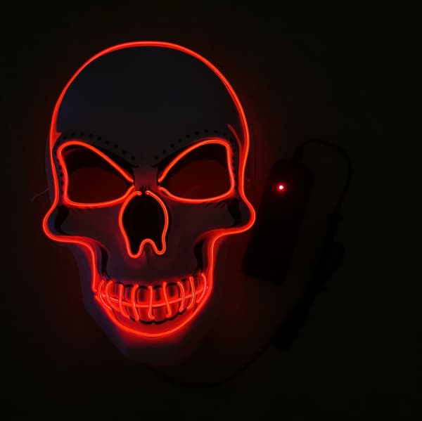 Halloween Skrämmande Mask Light Up Mask för fest red