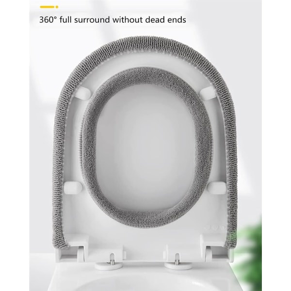 Toalettsitsöverdrag 2-pack, mjukt och tjockt spandextyg för badrum, varm och elastisk, bekväm och enkel att installera (rosa, lila)