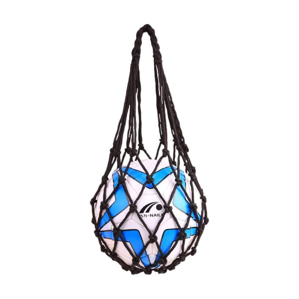 IC Mesh Taske Volleyball Basket Fodbold Fodbold Opbevaring Mesh Bærenet til en Bold (Sort)