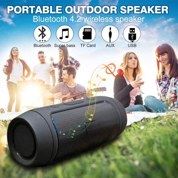 IC Bluetooth højttaler, 30W trådløs højttaler, vandtæt IPX6, bærbar Bluetooth 5.0, 360° TWS stereolyd, op til 15 timer