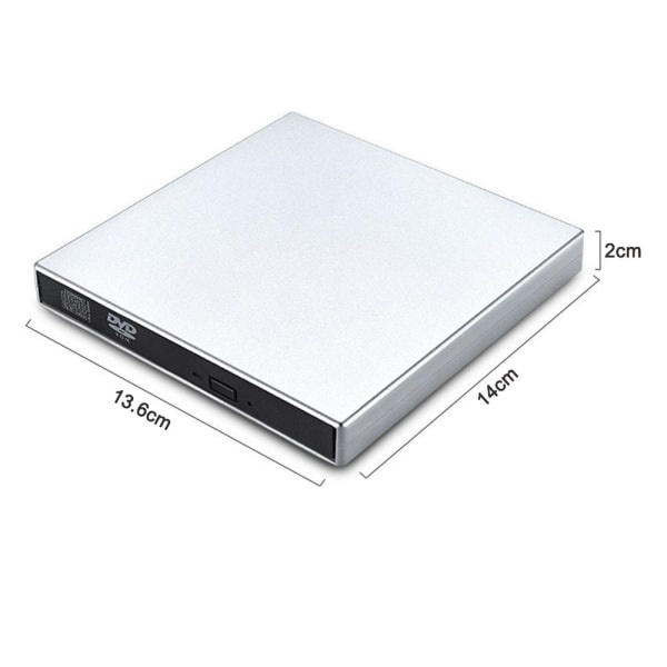 Ekstern DVD-enhet USB 2.0 multi DVD/CD-brenner for grå