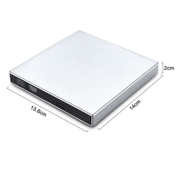 IC Extern DVD-enhet USB 2.0 multi DVD/CD-levyn harmaa