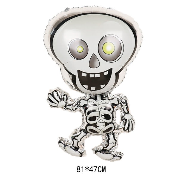 IC 10 stk Halloween balloner Sjov dekoration-dansende skelet