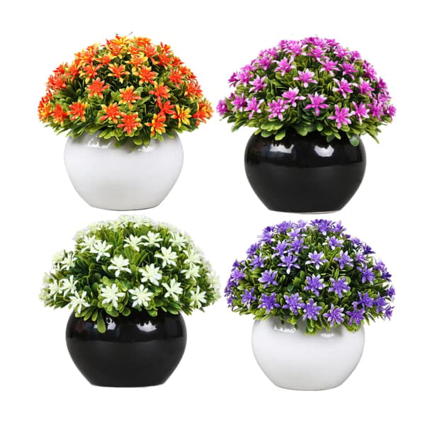 IC Mini kunstige planter Små kunstige potteplanter til hjemmet