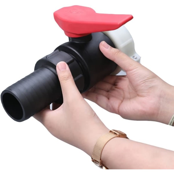 IBC-tankadapter for hageslange 60 mm grov gjenger til 20 mm