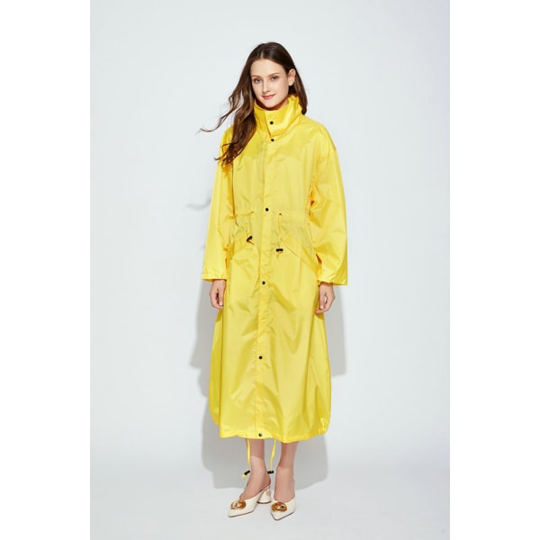 IC Snygg Lang Regnjakke Unisex Regnponcho med Vandttæt Lomme med Klap M