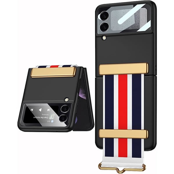 IC Tunt phone case till Samsung Galaxy Z Flip 3 justerbar färgstång svart