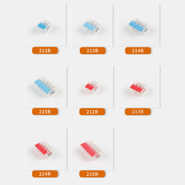 76 st Elektriska Ledningsanslutningar Kabelterminalblock Orange