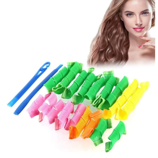 18 stk. manuelt sæt med stylingkroge Heatless curler