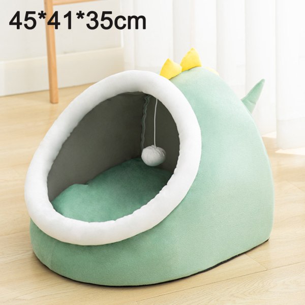 IC Kattsängar för Innekatter, Liten Kattsäng för Curl Sleep Plush Dinosaur L