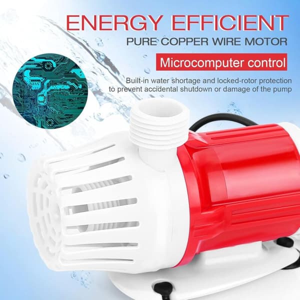 DC12V 1200L/H Dränkbar Pump Portabel Akvarievattenpump 20W Högflödespumpar Frekvensomvandling Borstlös DC-pump