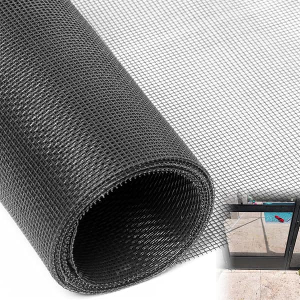 120x300 cm Myggenet til Vinduer - Rivefast, Fluetæt, Gør-det-selv Vinduesnet, Kæledyrsnet - Sort