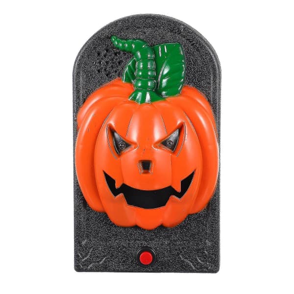 IC Halloween skrämmande pumpa dörrklocka Glödande spöklik pumpa dörrklocka leksak