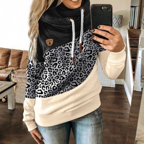 IC Hoodies til kvinder Pullover Cowl Neck Casual Langærmet