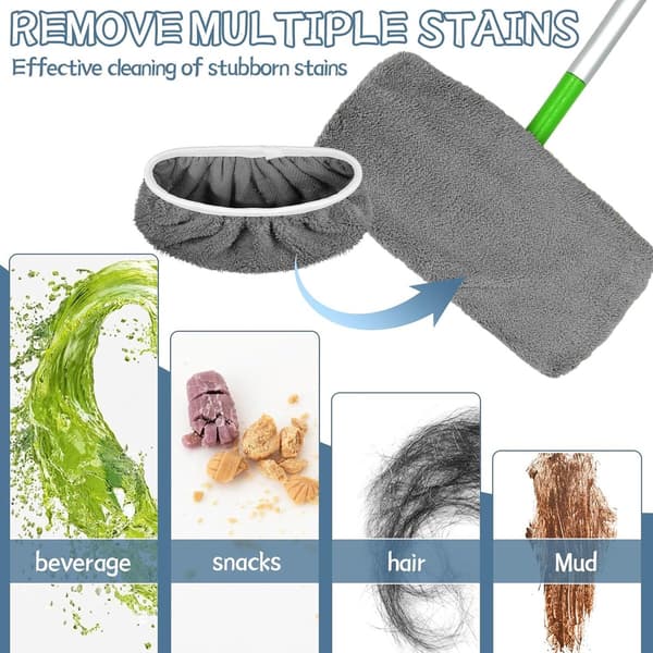 8 - stykker - mikrofiberklude - moppepuder - alle - gulve - Genanvendelige - Swiffer - Sweeper - Mopper - Refills - mikrofibermoppepuder