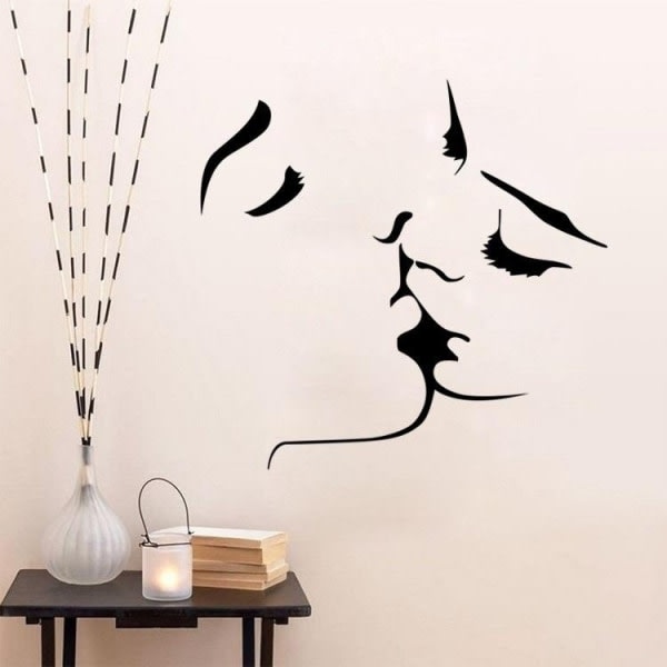IC kysser stue kyssande veggdekal dekorativ målning