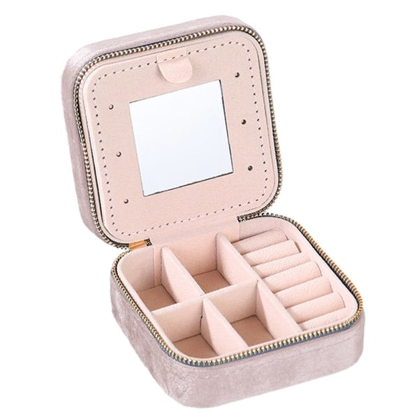IC Resesmyckeskrin, mini case, liten bärbar Rosa