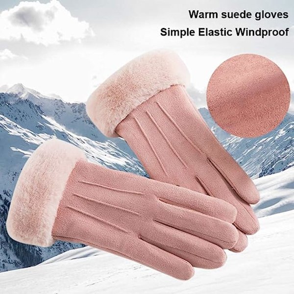IC Handskar dam höst og vinter pekskærm plus sammetsvarma su