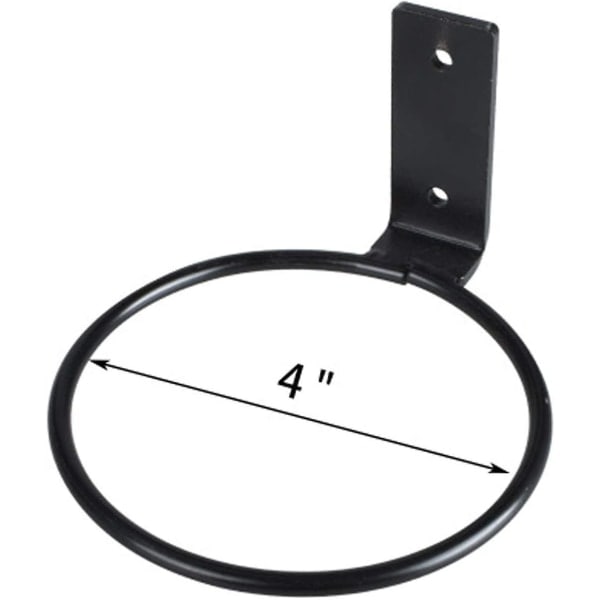 Veggfeste for blomsterpotter, 3 stk metallveggkroker Potteplanteholder Blomsterpottehylle, svart (4 tommer)