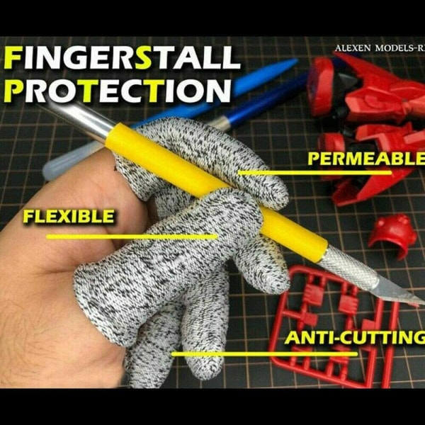 Sæt med 5 fingerskyddshandsker