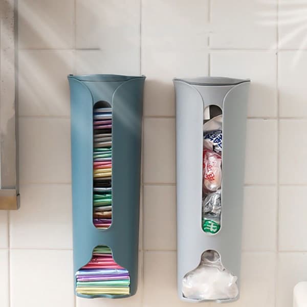 IC Veggmontert søppelpose oppbevaringsboks Kjøkken Plastposeholder Hvit