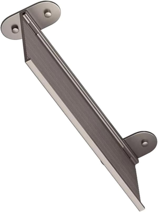 Sammenleggbar baderomshylle, aluminiumslegering, rustbestandig, ingen boring nødvendig, plassbesparende for små bad, grå, 40 cm