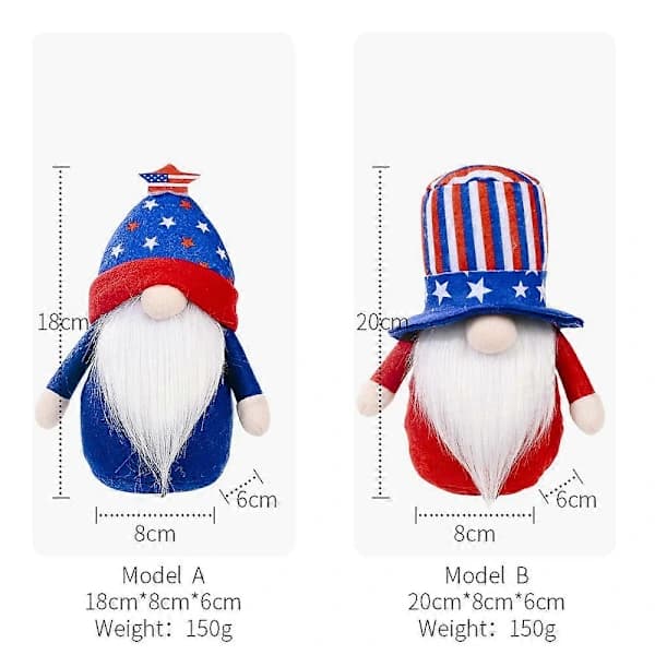2021 American Independence Day Hat Faceless Forest Troll Doll Creative Home Decor