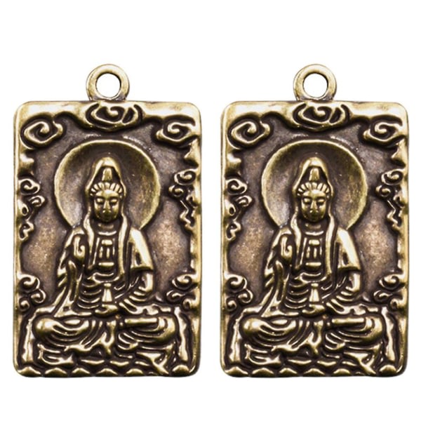 2st Guan Yin hänge mässing Guanyin berlock mässing nyckelring hängande hängande tagg IC