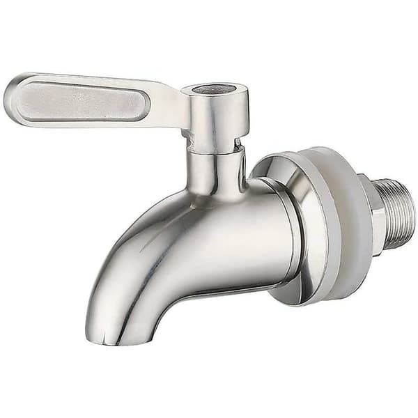 304 Rostfritt Stål Roterbar Kran Vattendispenser för Juice Öl - Används för Vin, Öl, Juice, Dricksfontän, Kranbyte (Silver, 16mm)