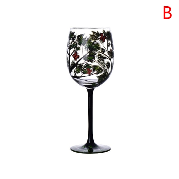 Four Seasons Trees Wine Glasses Goblet Creative Printed Glass C B Onesize