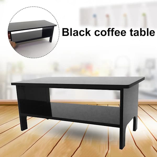 Coffee Table Model Wide Use Adorable Acrylic Dollhouse Black Coffee Table for Ornament
