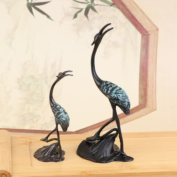 IC Antik Kran Staty Røgelse Stick Holder Hjem Indretning Tilbehør 14CM