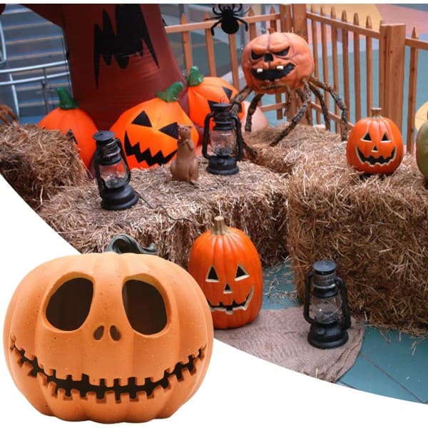 IC Halloween pumpa lys ute pumpa dekorasjoner oransje