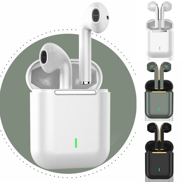 Bluetooth 5.0 Trådlösa Hörlurar Hörlurar Mini In-Ear Pods för iPhone Android White
