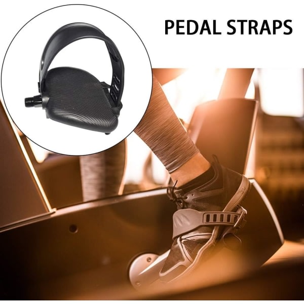IC 1 par treningsykkelpedalstropper, kraftig justerbar lengde