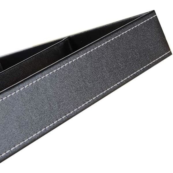 IC Serverad bricka Herr Nattduksbord Organizer 4 fack PU-läder