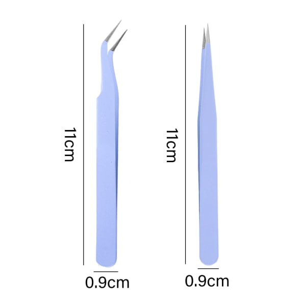 Pinsetit - Precisionspincett - Terävä ja kärjessä kapeneva pinsetti - Kulmakarvapinsetit - Ruostumattomasta teräksestä valmistettu pinsettisarja - Violetti