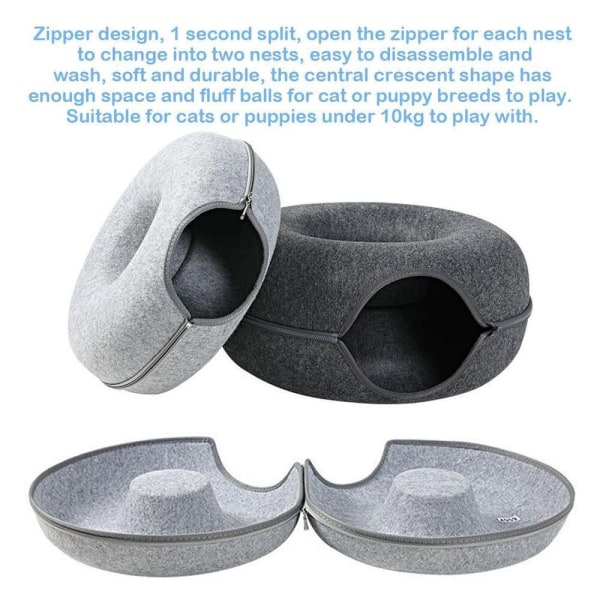 Kattunnel Donut Mörkgrå Dark grey