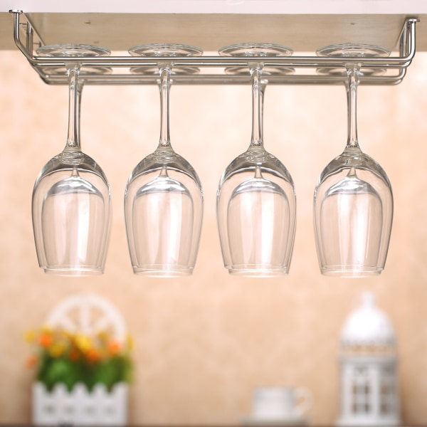 Vinglasstativ Under Skab Enkelt Skinne Vinglasholder Stemware Holder 27cm