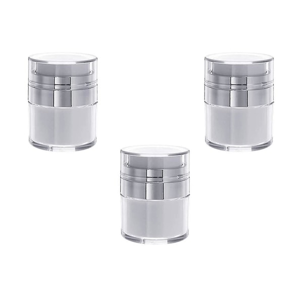 IC CNE 3-pack Tomma Airless Pumpflaskor Vit Läcksäkra