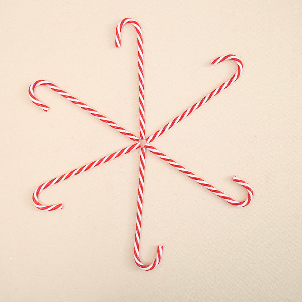 60 stk. Jul Plast Godis Cane Christmas Twisted Candy Ca IC