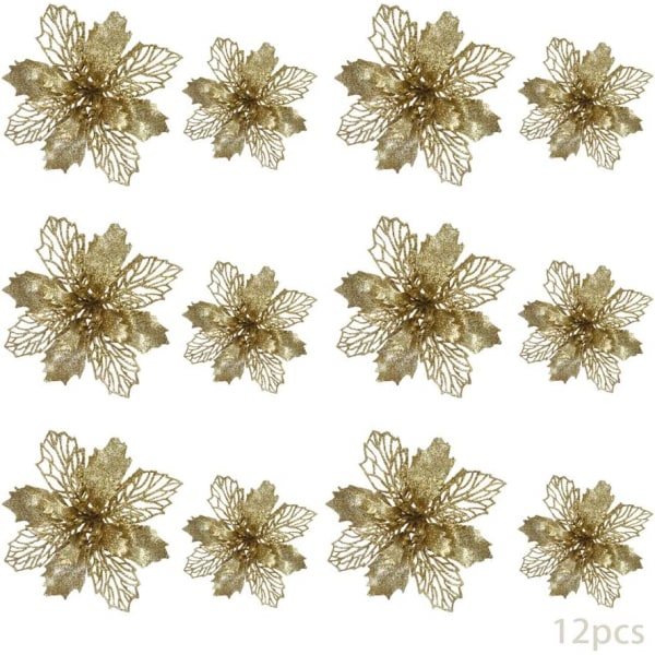 24 stk. Julblomster Julblomster Dekorasjon Juletre