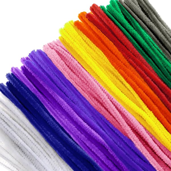 400 kpl värikkäitä chenille-lankoja - Piippurassit askarteluun - 30 cm - DIY - Monivärinen