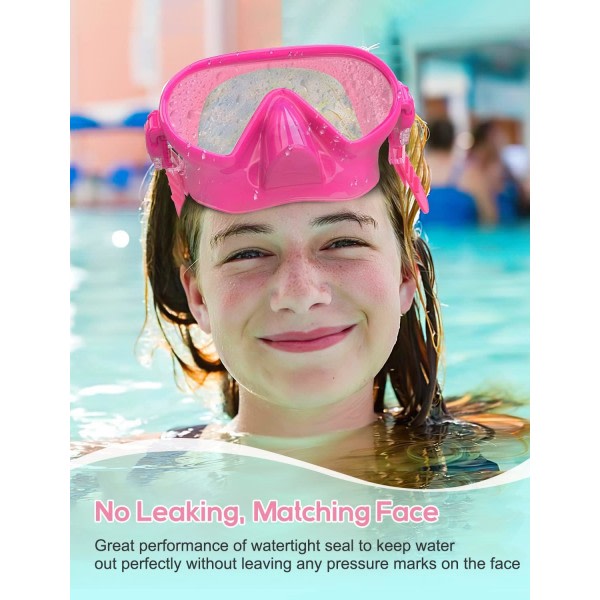 IC Simglasögon Barn Vuxna Simglasögon med cover Snorkelmask för dykning Snorkling, anti-im lins läckagetät kjol 180