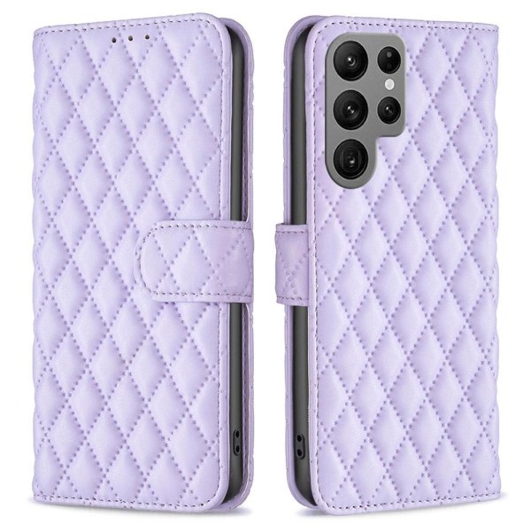 IC Samsung Galaxy S23 Ultra Etui Diamant Tekstur Lilla