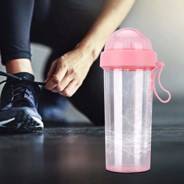 IC 600 ml kannettava vesipullo, kaksoiskäyttöinen juomapullo lapsille