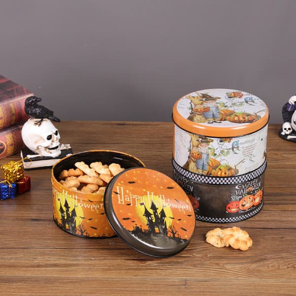 IC Halloween Candy Tin Smyckeskrin Behållare Teförpackning Tinpla
