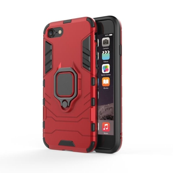 IC iPhone 7/8/SE (2020/2022) - Hybrid Ring -kuori - Punainen