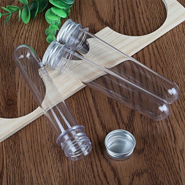 IC-set med 12 genomskinliga plastprovrör på 40 ml med lock